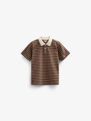 Gestreiftes Jersey-Poloshirt - Tween - Dark Brown | 101174 Otto