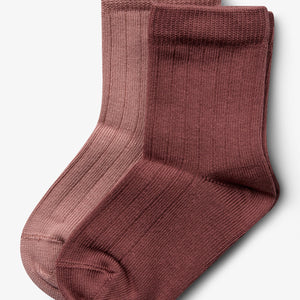 Socken 2er-Pack - Little - Dusty Rose/Dark Rose