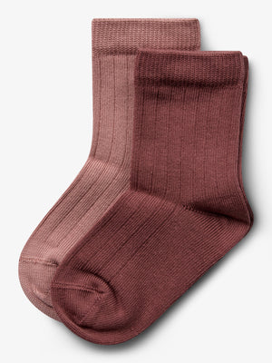 Socken 2er-Pack - Little - Dusty Rose/Dark Rose