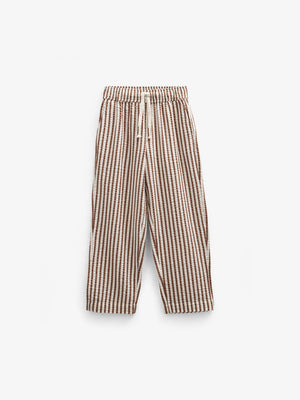 Gestreifte Seersucker Hose - Tween - Brown | 101190 Frank
