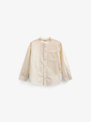 Leinenmischung Hemd mit Stehkragen - Kids - Offwhite | 101201 Lucca
