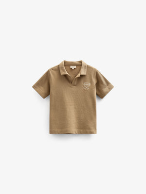 Strukturiertes Jersey-Poloshirt - Kids - Khaki | 101217 Sonny