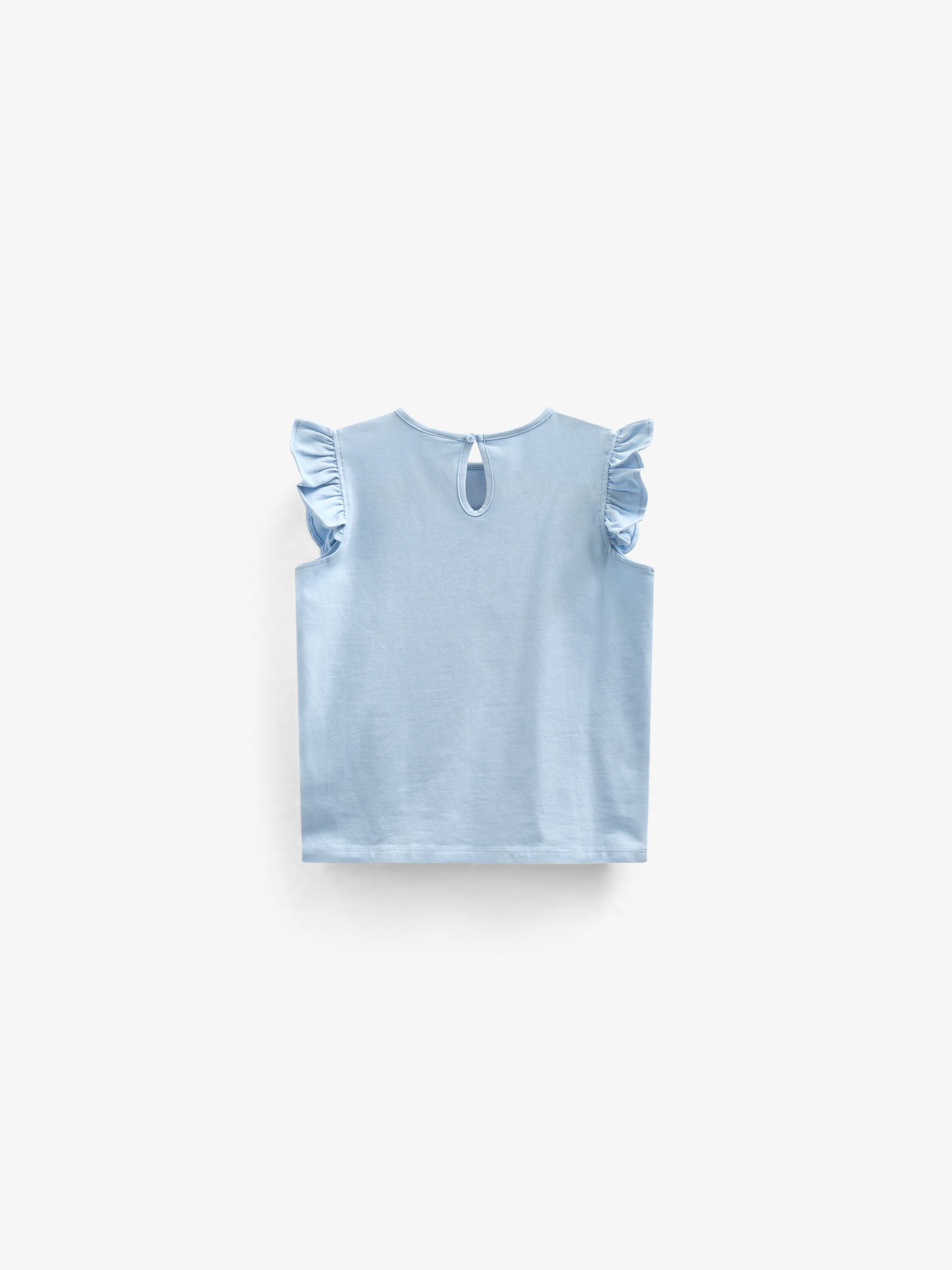 Jersey-Top mit Rüsche - Kids - Powder Blue | 101267 Selma