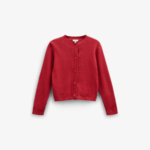 Baumwoll-Strickjacke - Tween - Cherry Red | 101270 Katie