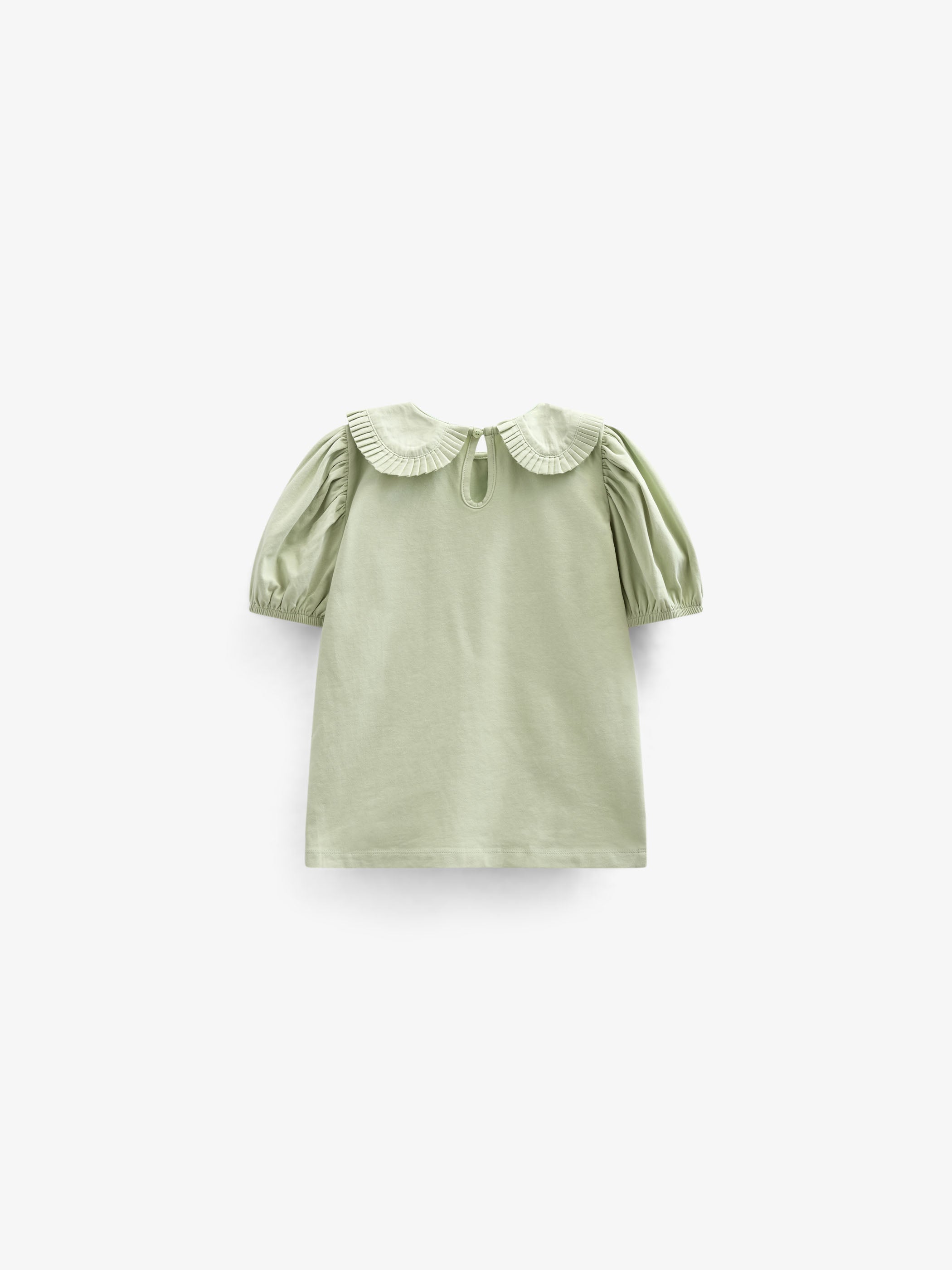 Jerseybluse mit Kragen - Kids - Powder Green | 101279 Nini
