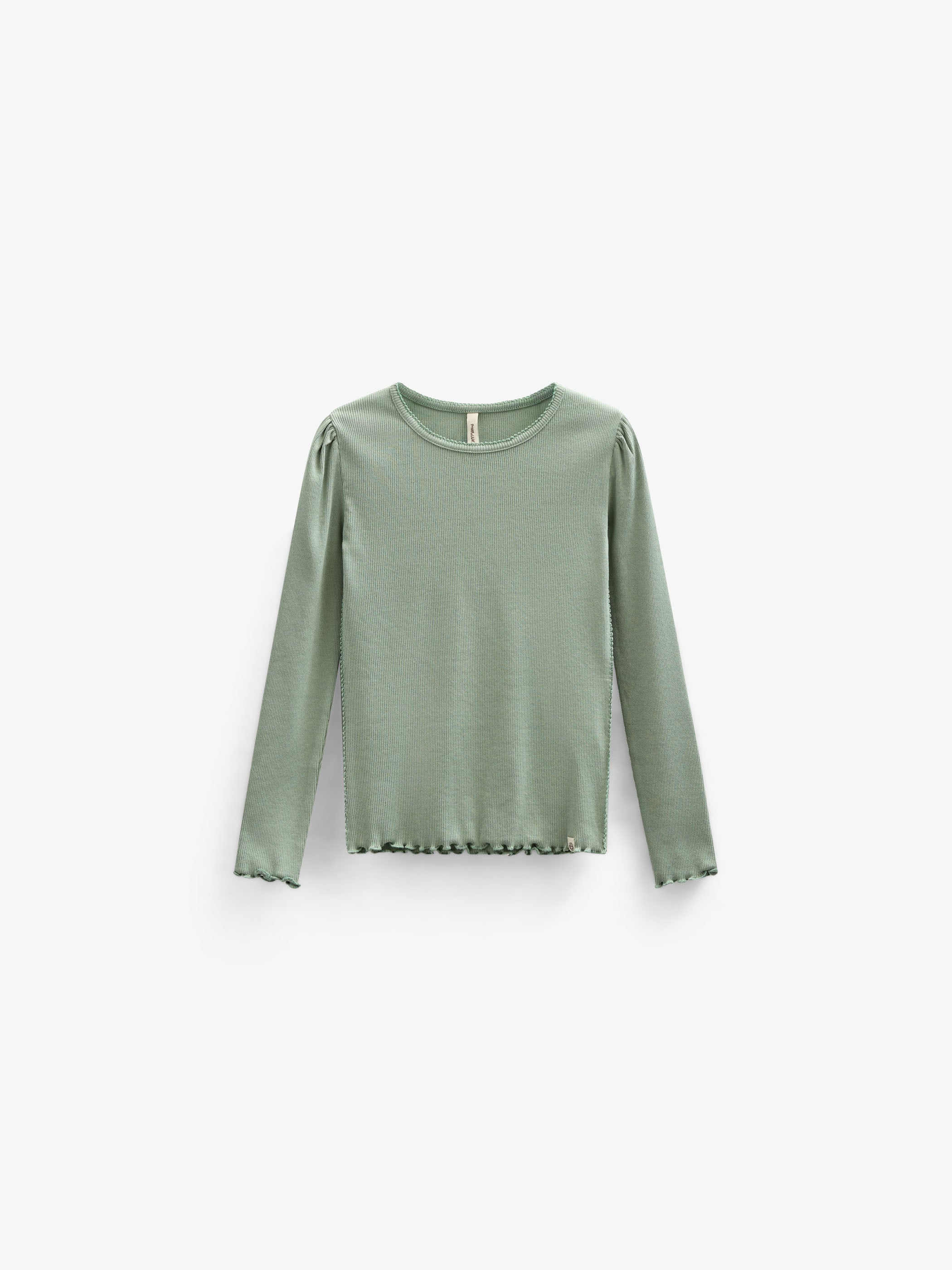 Langärmeliges T-Shirt aus Modalripp - Kids - Dusty Green | 101310 Lottie