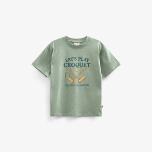 Croquet T-Shirt - Tween - Light Green Melange | 101339 Vincent
