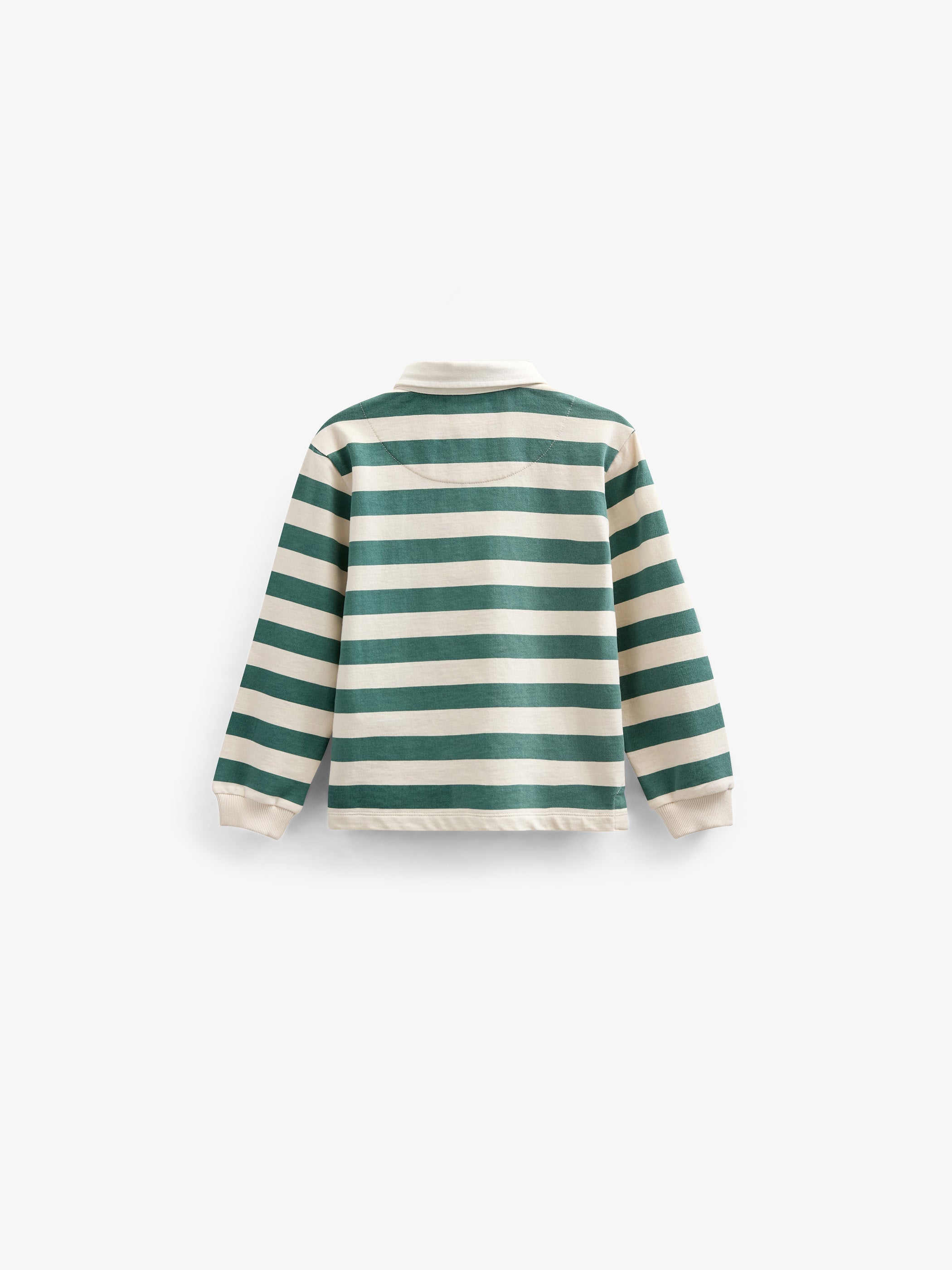 Gestreiftes Polo-Sweatshirt - Tween - Tropical Green/Offwhite | 101341 Marco