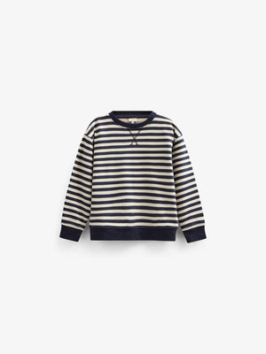 Gestreiftes Crewneck Sweatshirt - Tween - Navy Stripe | 101345 Cole