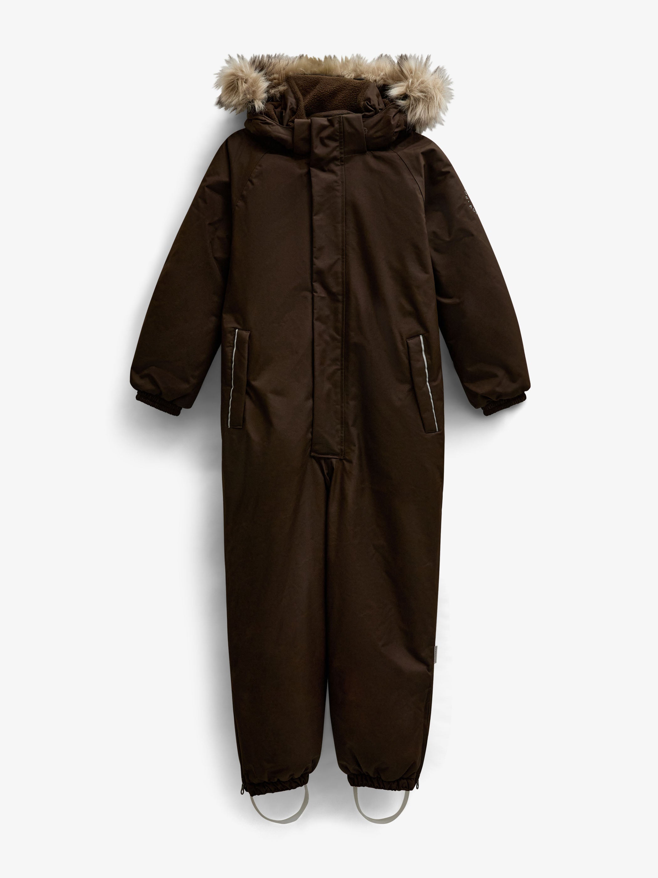 Snowsuit with Faux Fur - Kids - Dark Brown | 101424 Sky