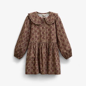 Floral Cotton Dress with Collar - Tween - Rose/Bordeaux | 101426 Nova