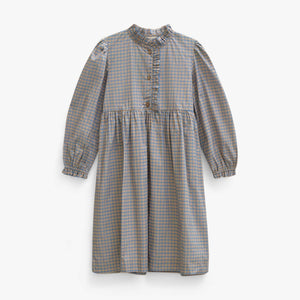 Popelinekleid mit Knopfleiste Tween - Blue Check | 101438 Julia