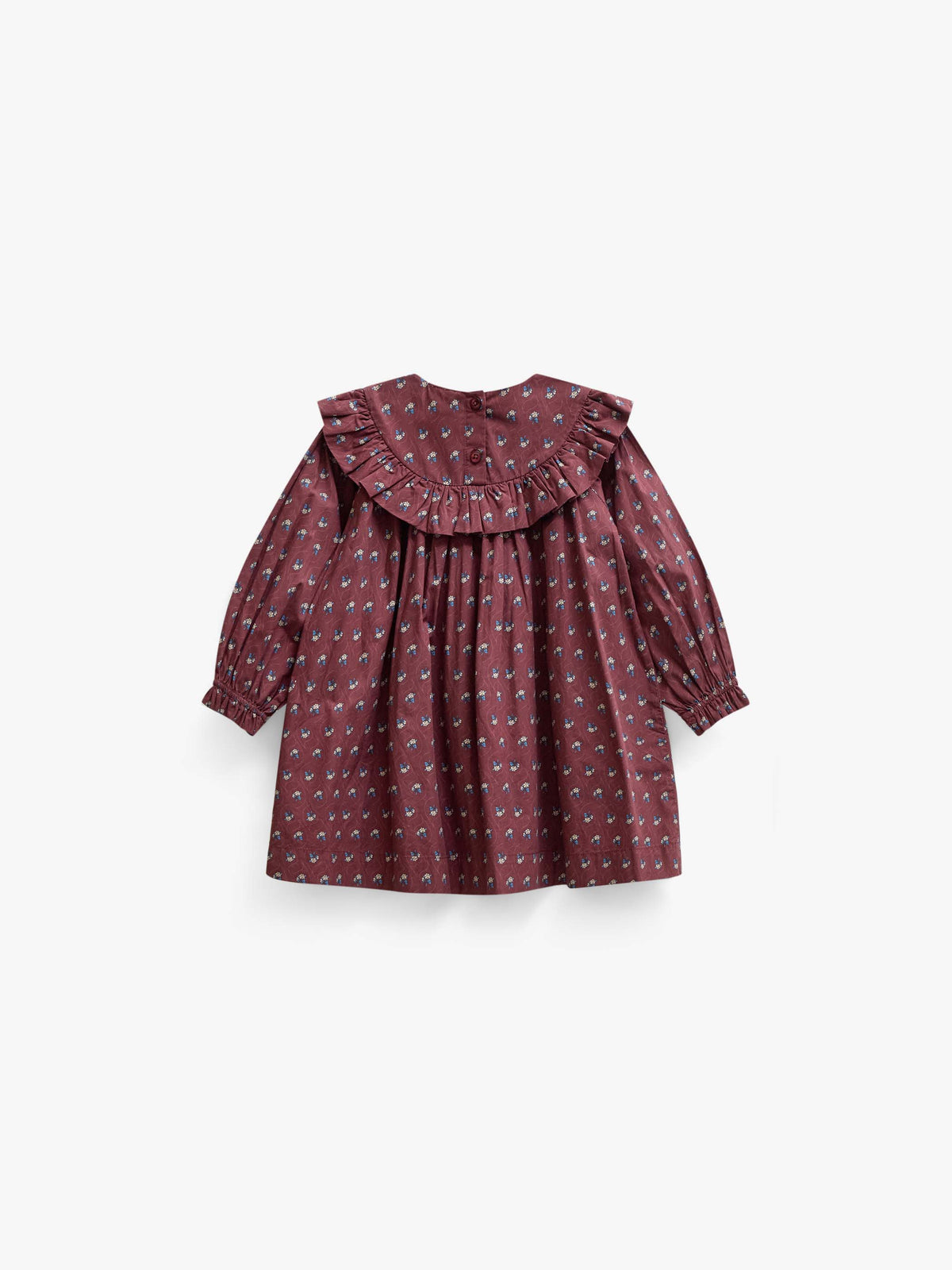 Popelinekleid mit Rüschen Kids - Bordeaux Flowerprint | 101442 Julia