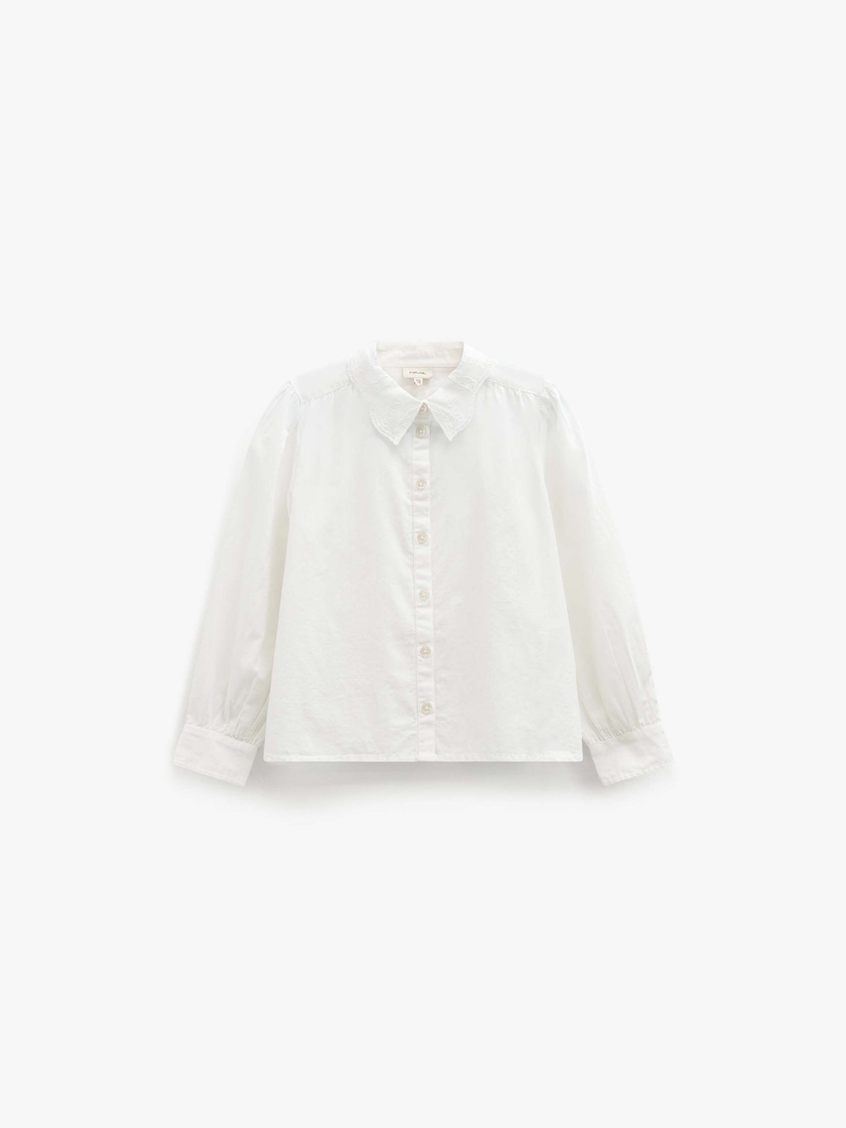 Baumwollhemd mit Spitzenkragen Kids - Offwhite | 101459 Holly
