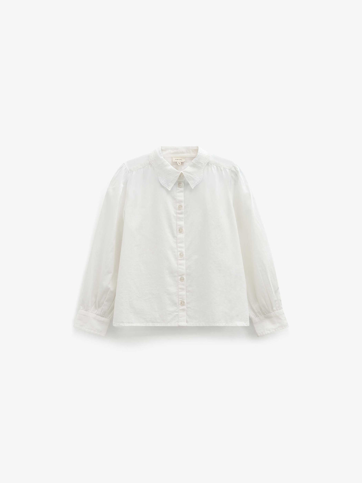 Baumwollhemd mit Spitzenkragen Kids - Offwhite | 101459 Holly