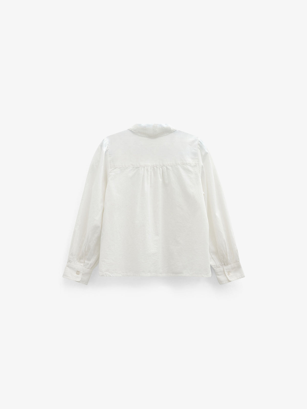 Baumwollhemd mit Spitzenkragen Kids - Offwhite | 101459 Holly