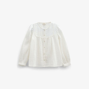Double Gauze Cotton Blouse - Tween - Offwhite | 101462 Celina