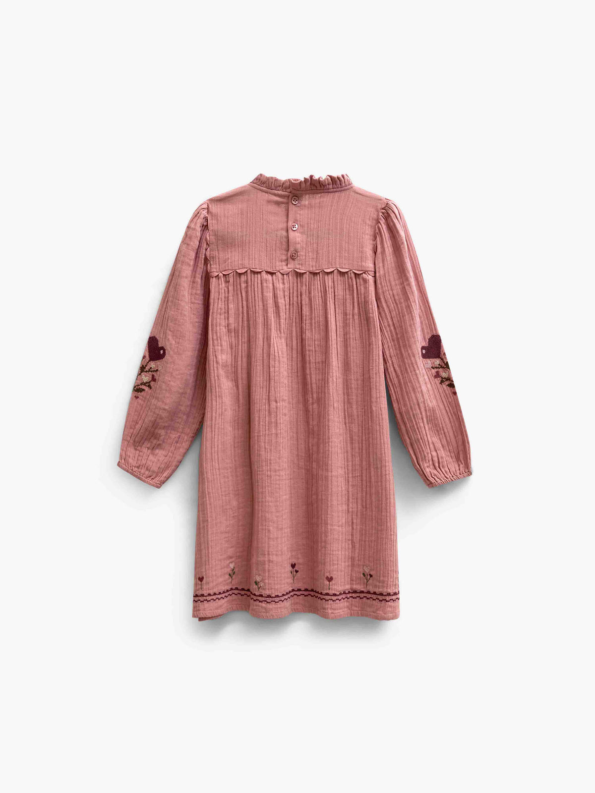 Musselinkleid mit Kreuzstichstickerei Tween - Dusty Rose | 101466 Laureen