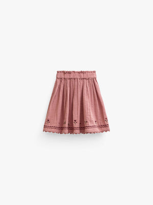 Musselinrock mit Kreuzstichstickerei Tween - Dusty Rose | 101470 Laureen