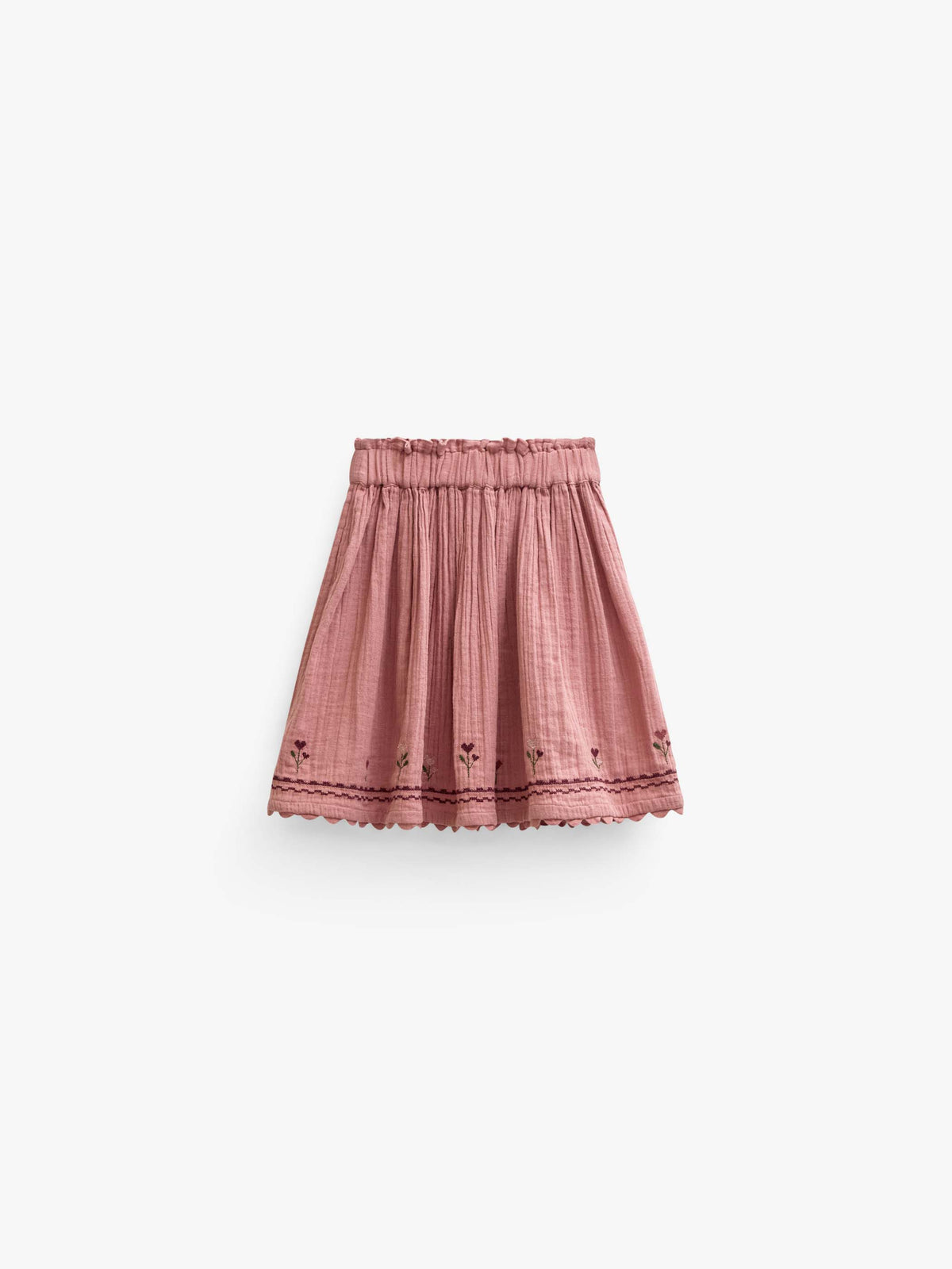 Musselinrock mit Kreuzstichstickerei Kids - Dusty Rose | 101469 Laureen