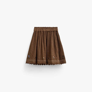 Musselinrock mit Kreuzstichstickerei Kids - Brown | 101471 Laureen