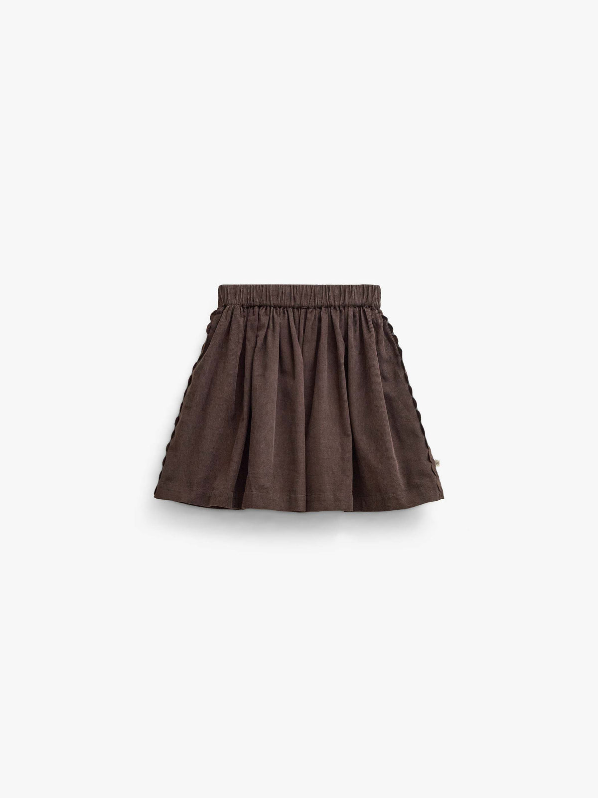Cordrock mit Zickzackborte Kids - Dark Brown | 101477 Sille