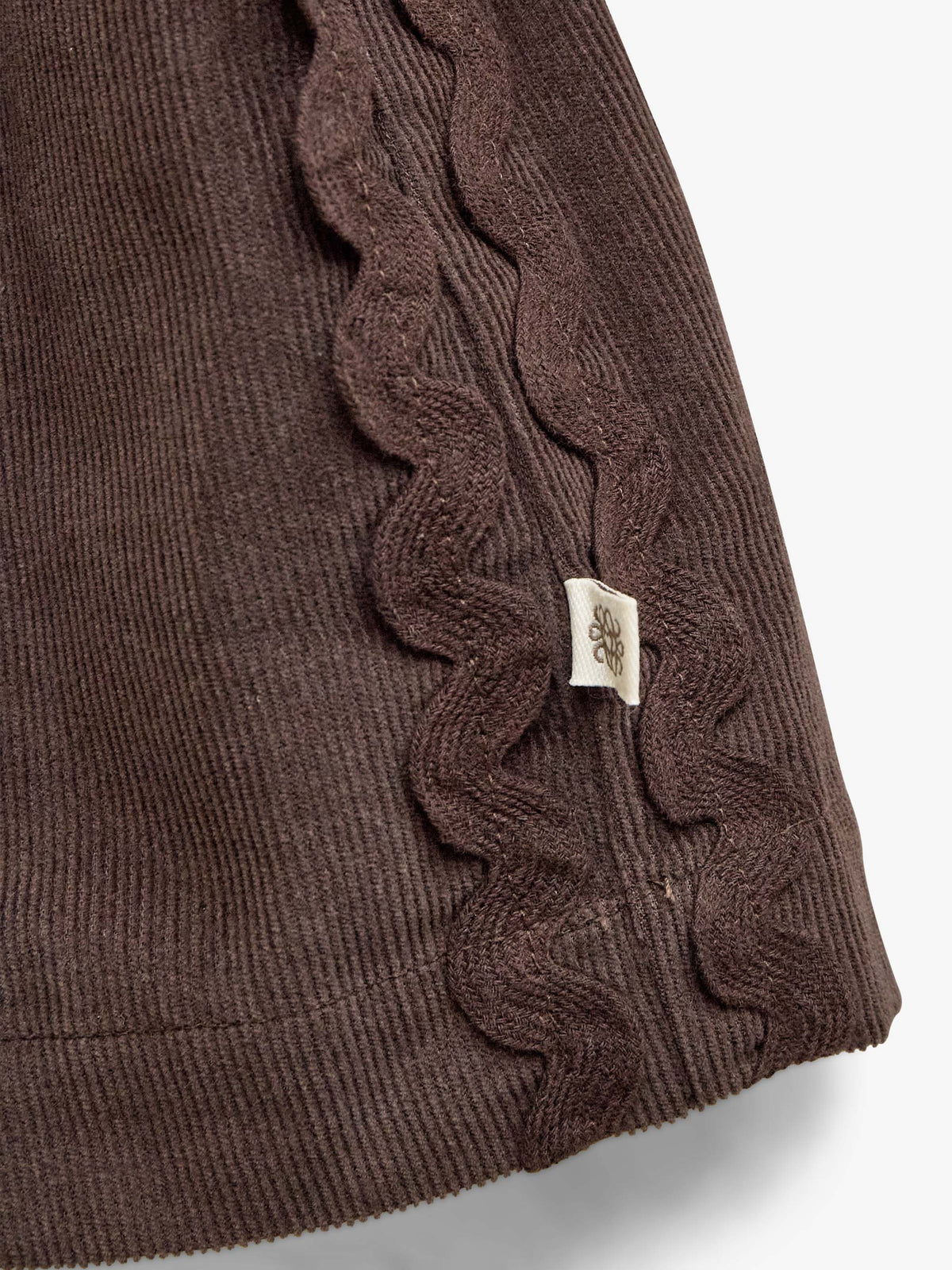 Cordrock mit Zickzackborte Tween - Dark Brown | 101478 Sille