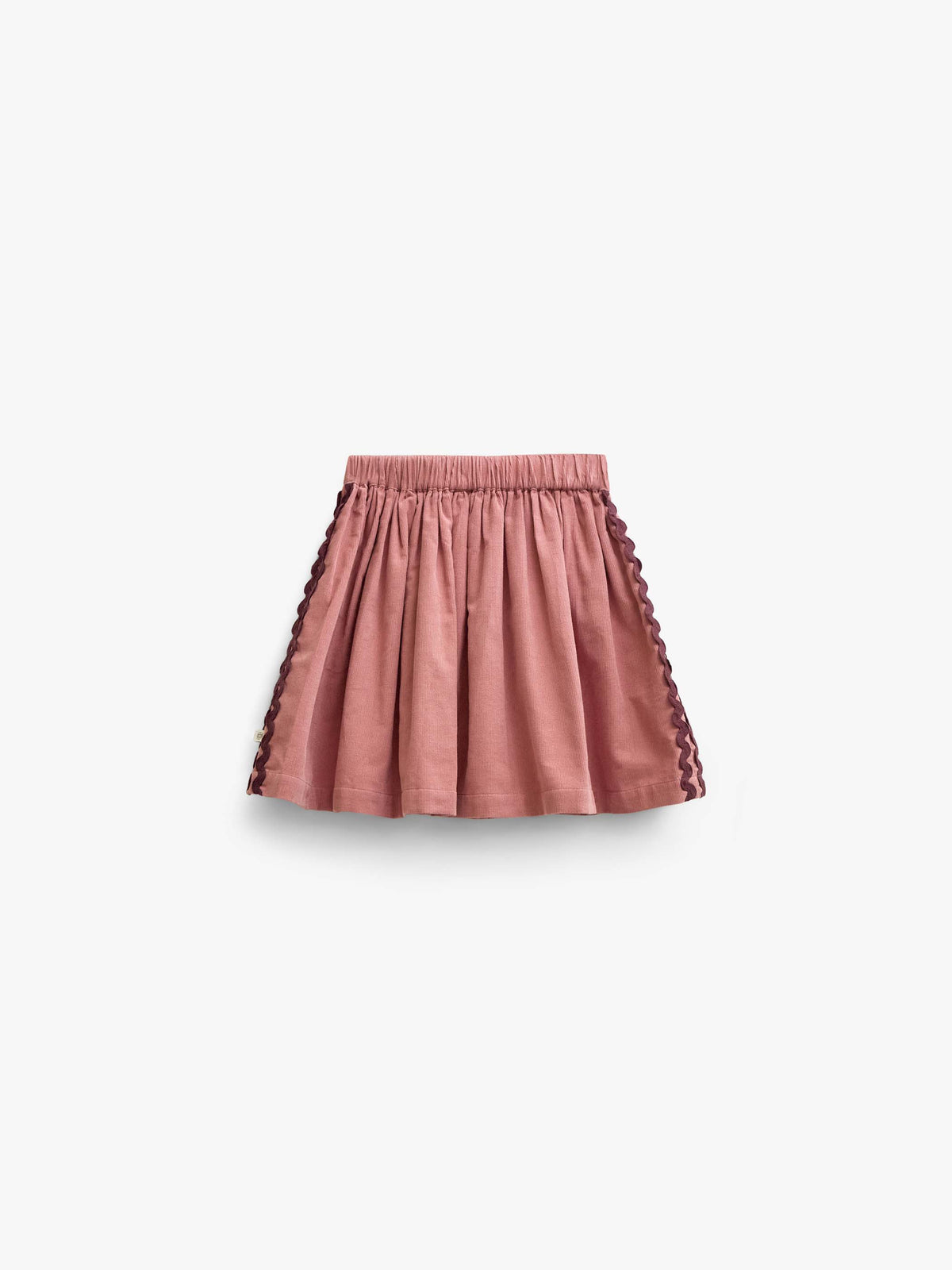 Cordrock mit Zickzackborte Kids - Dusty Rose | 101479 Sille