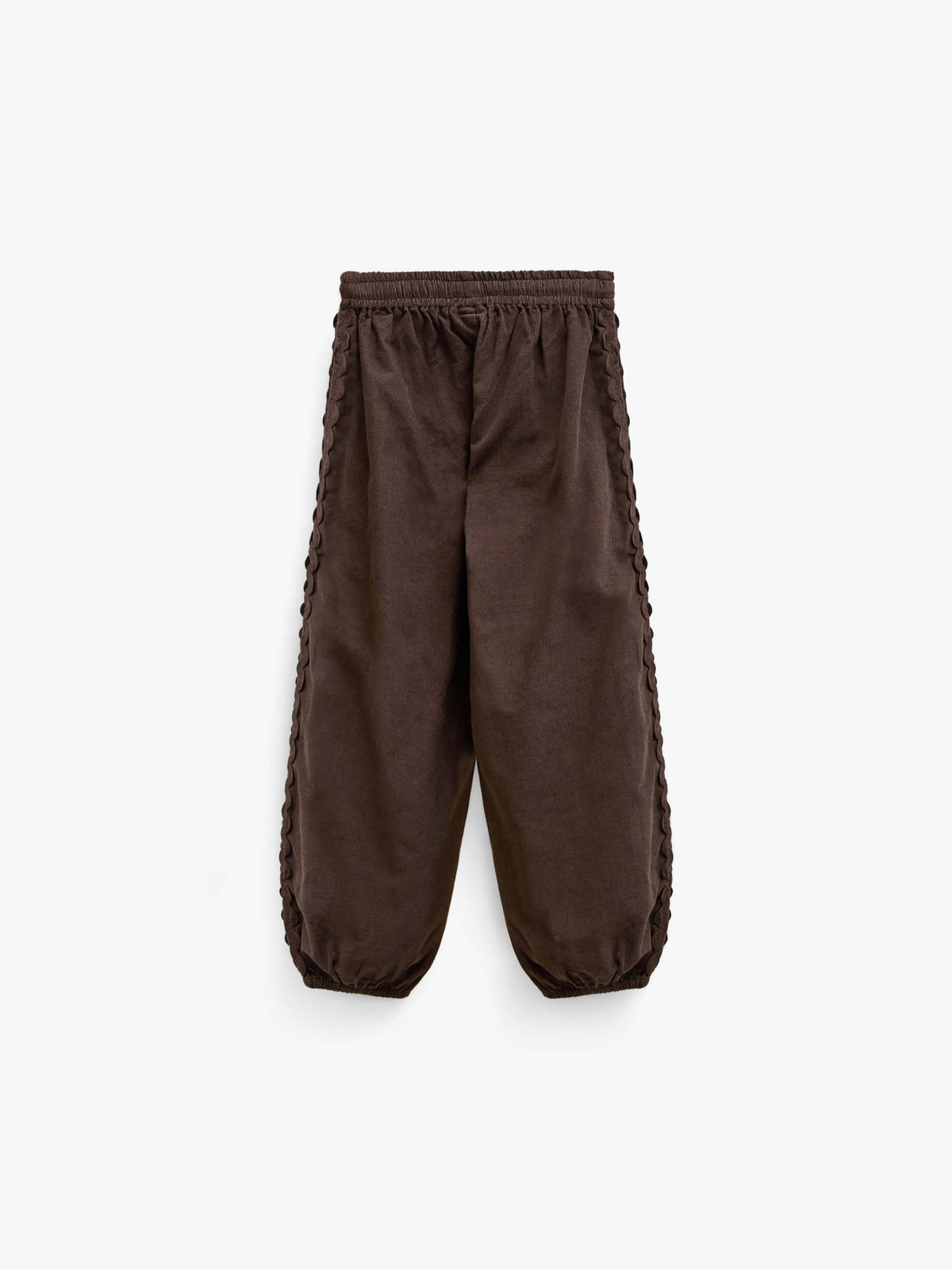 Cordhose mit Zickzackborte Kids - Dark Brown | 101481 Sille