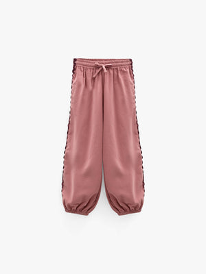Cordhose mit Zickzackborte Kids - Dusty Rose | 101483 Sille