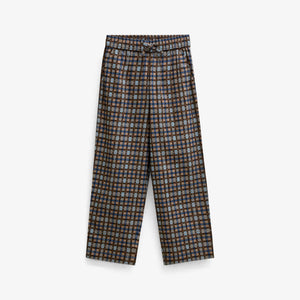 Checked Cotton Trousers - Kids - Blue | 101491 Penny