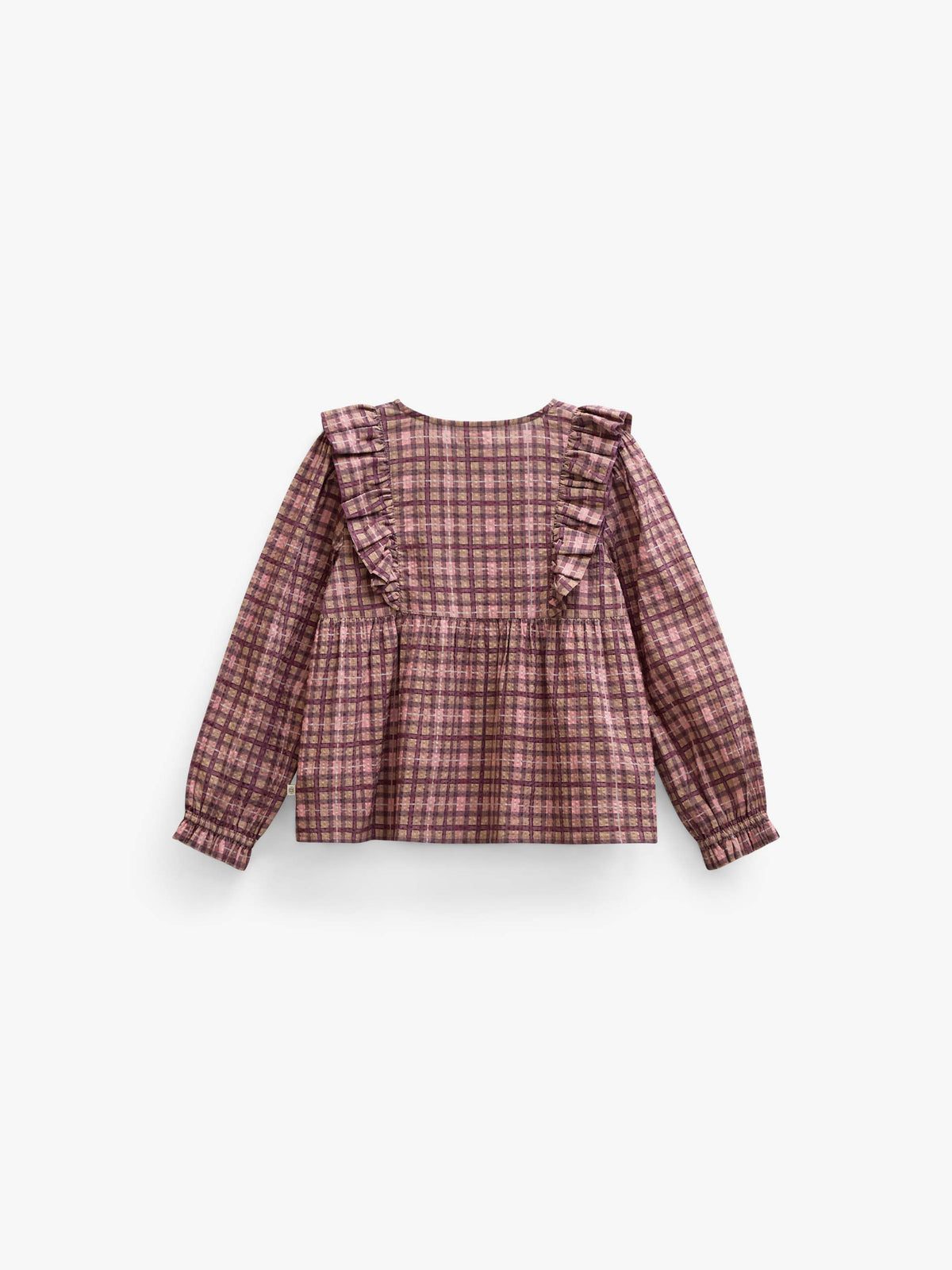Karierte Baumwollbluse mit Rüschen Tween - Rose | 101494 Penny