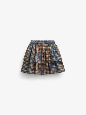 Checked Cotton Skirt - Tween - Blue | 101500 Penny