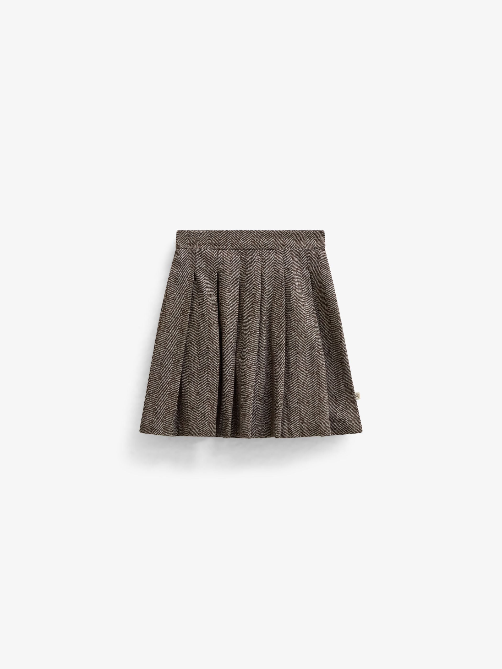 Baumwollrock mit Fischgrätmuster Tween - Dark Brown | 101521 Susse