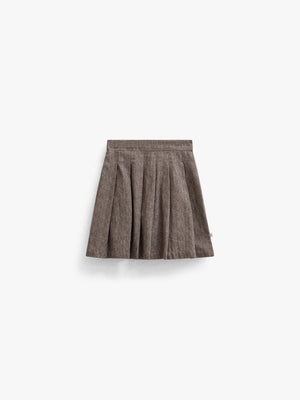 Baumwollrock mit Fischgrätmuster Kids - Dark Brown | 101520 Susse
