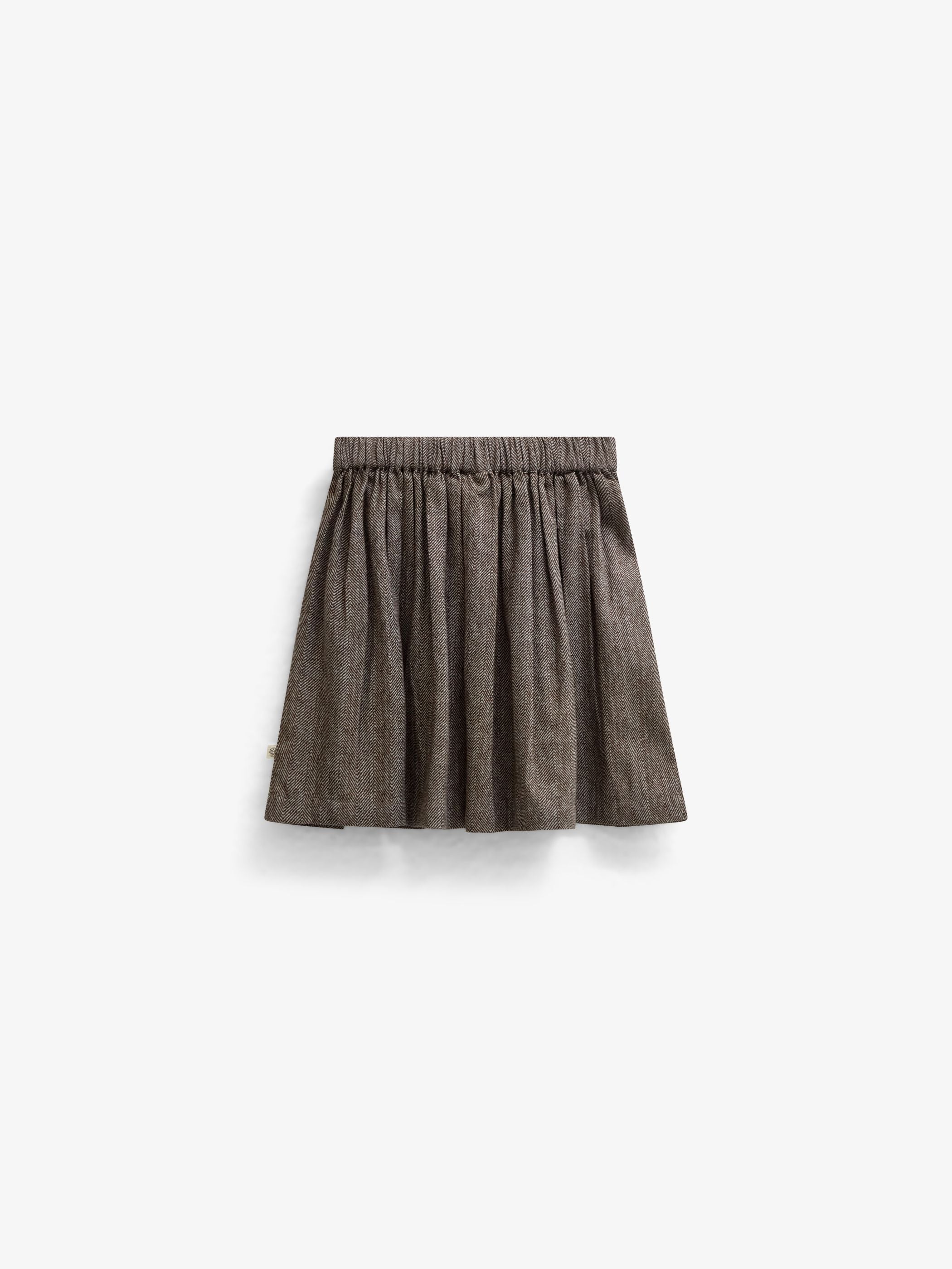 Baumwollrock mit Fischgrätmuster Tween - Dark Brown | 101521 Susse