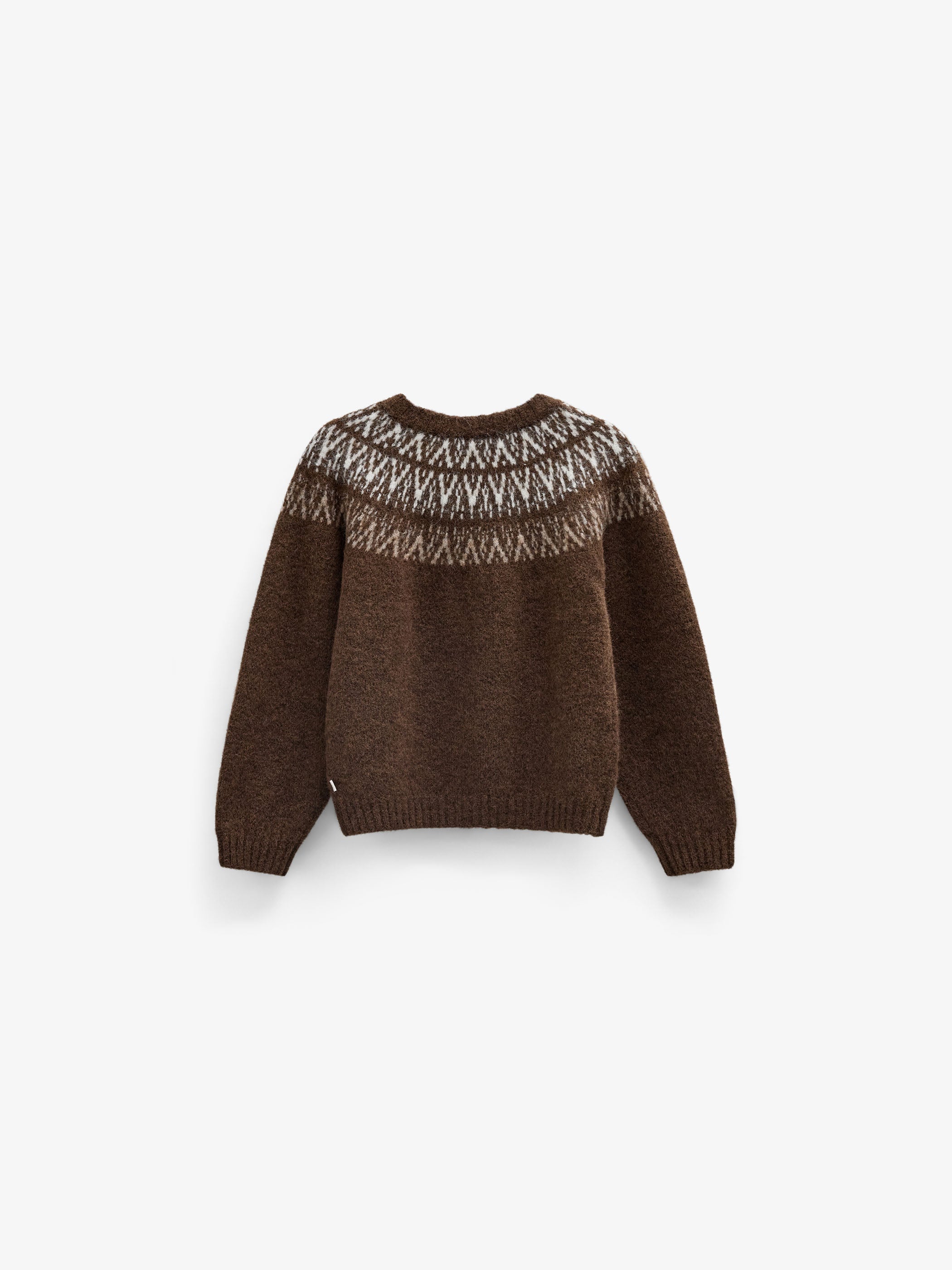 Jacquard-Strickjacke Tween - Brown | 101524 Daniella