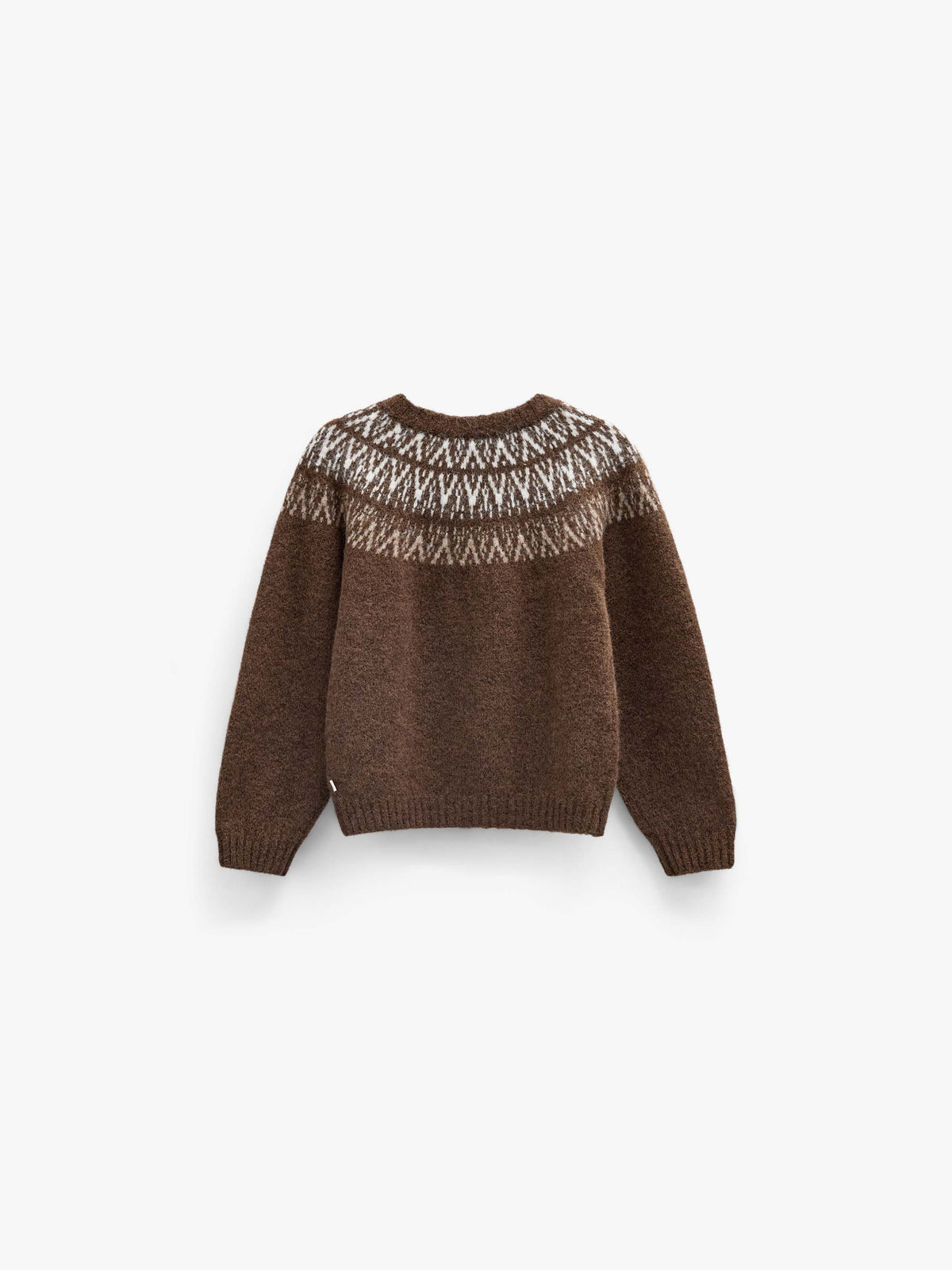 Jacquard-Strickjacke Kids - Brown | 101523 Daniella