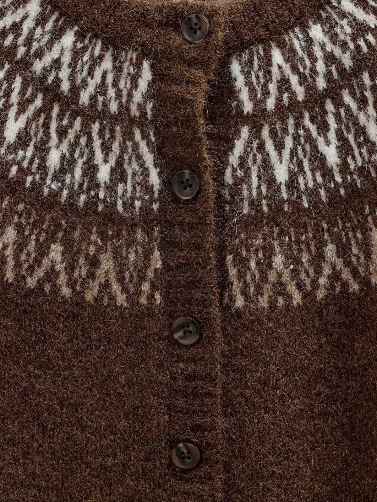 Jacquard-Strickjacke Tween - Brown | 101524 Daniella