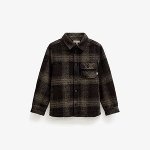 Plaid Wool-Blend Overshirt - Tween - Brown Check | 101526 Daxton
