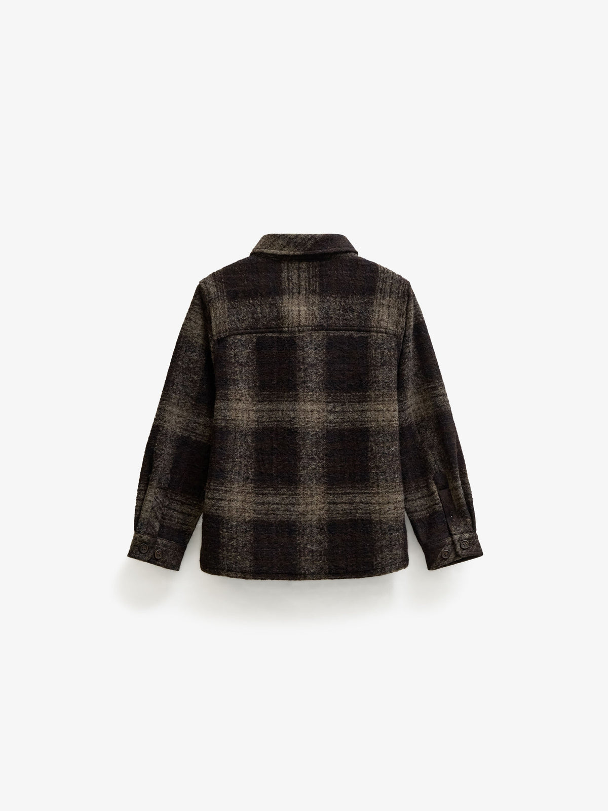 Kariertes Overshirt aus gebürsteter Wollmischung Kids - Brown Check | 101525 Daxton