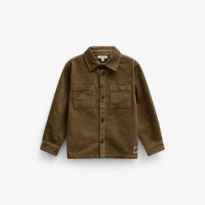Corduroy Patch Pocket Overshirt - Kids - Khaki | 101539 Reed