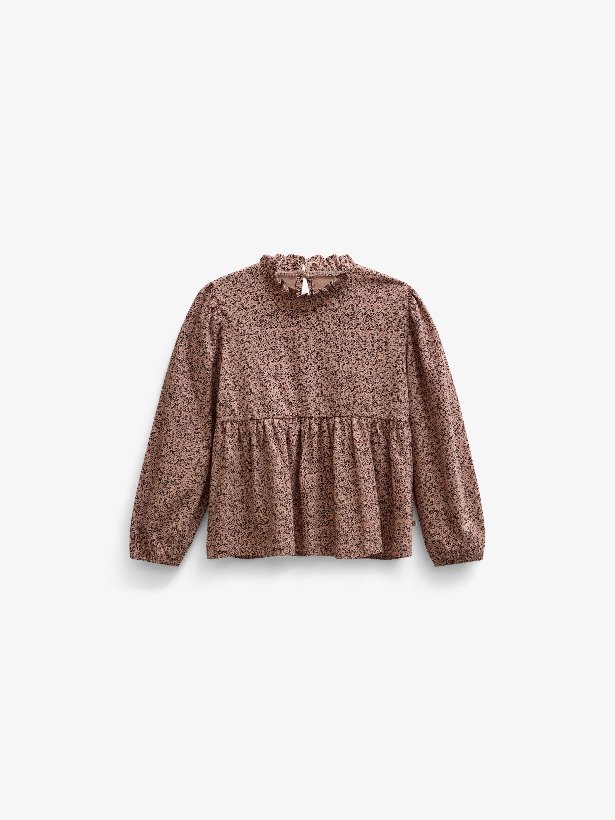 Printed Peplum Jersey Blouse - Kids - Rose/Bordeaux | 101543 Heidi