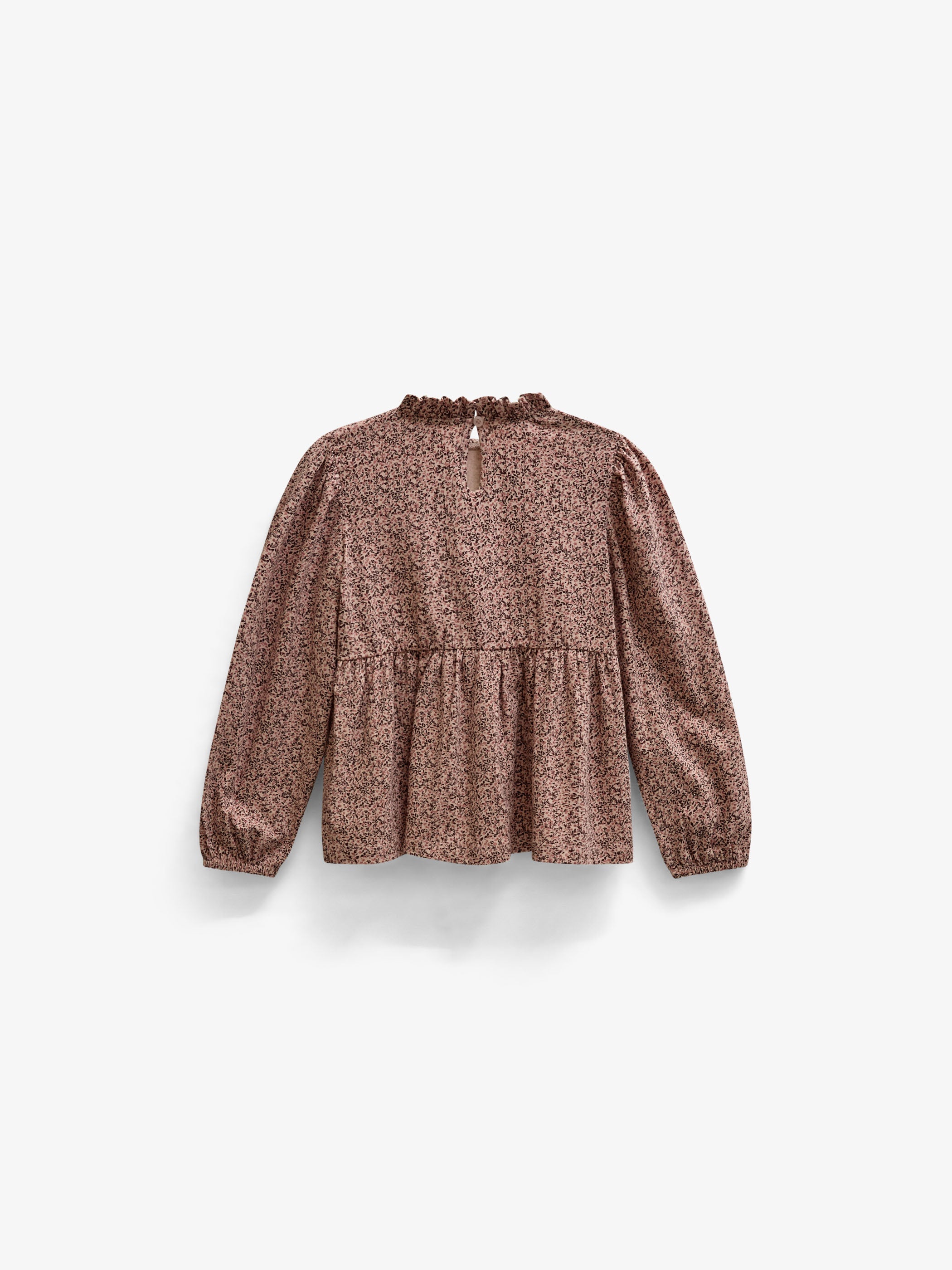 Printed Peplum Jersey Blouse - Kids - Rose/Bordeaux | 101543 Heidi