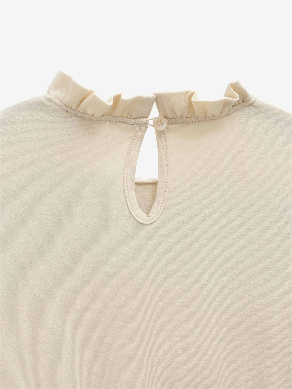 Solid Peplum Jersey Blouse - Tween - Offwhite | 101546 Heidi