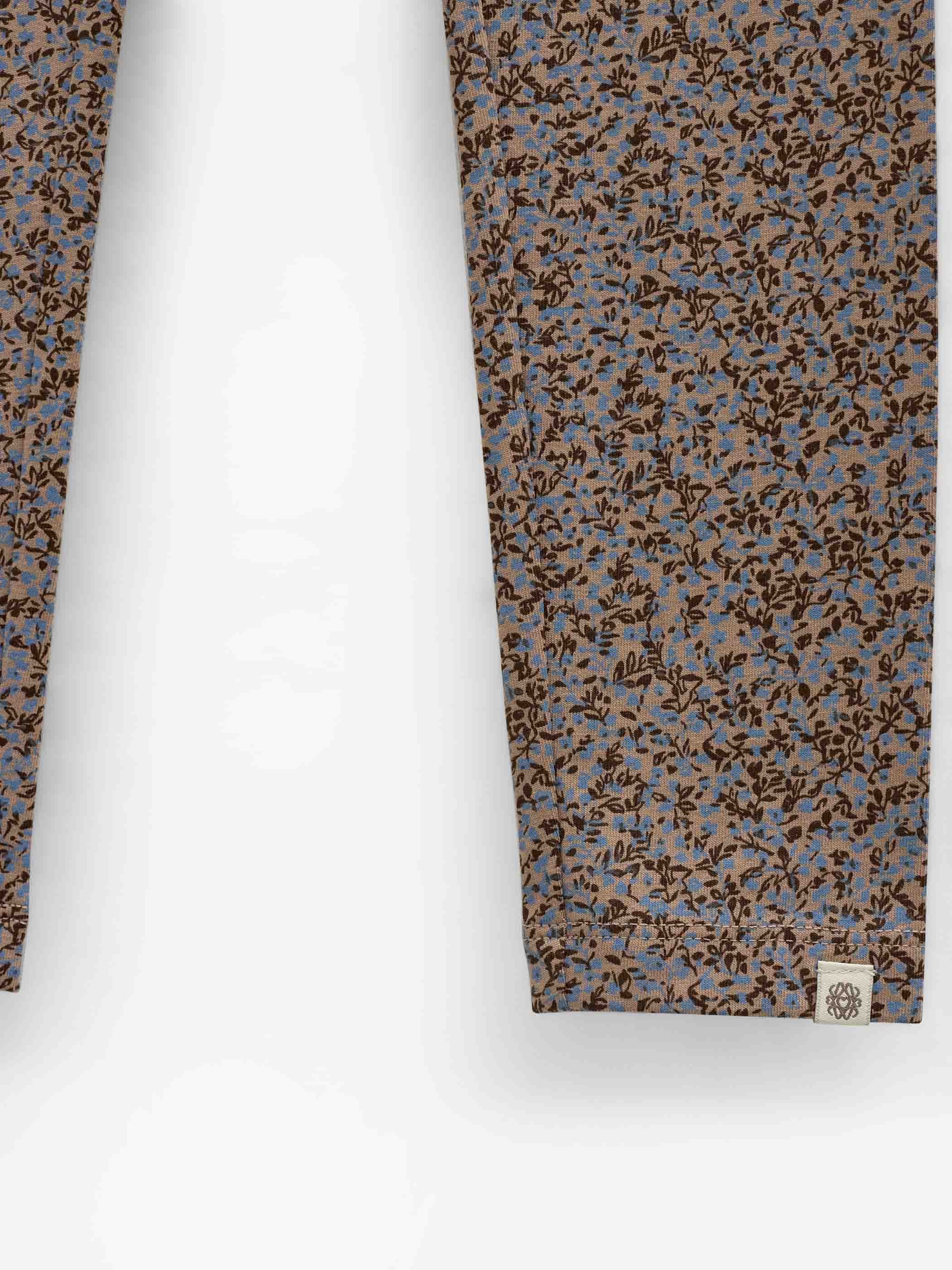 Kleingeblümte Jersey-Leggings Kids - Blue/Brown | 101549 Heidi