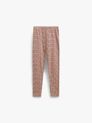 Kleingeblümte Jersey-Leggings Kids - Rose/Bordeaux | 101551 Heidi