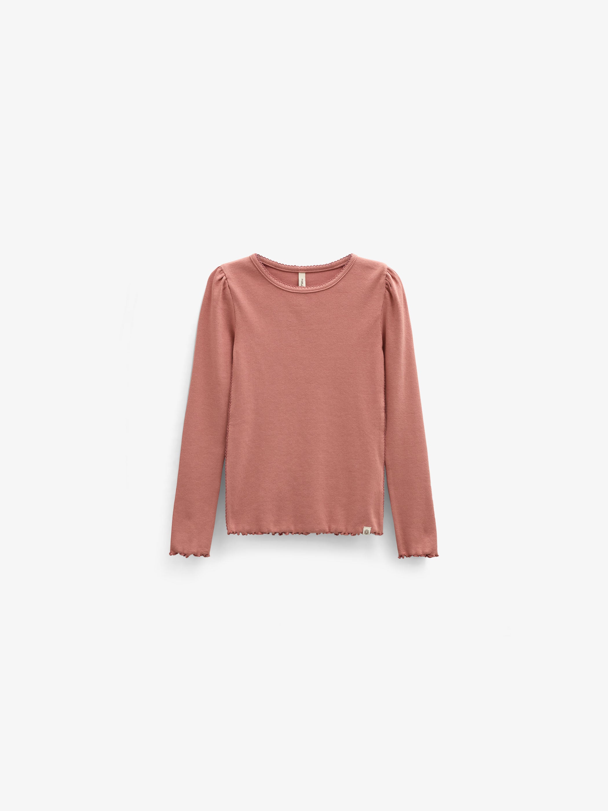 Ribbed Modal-Blend Long-Sleeve T-Shirt - Kids - Dusty Rose | 101559 Lottie