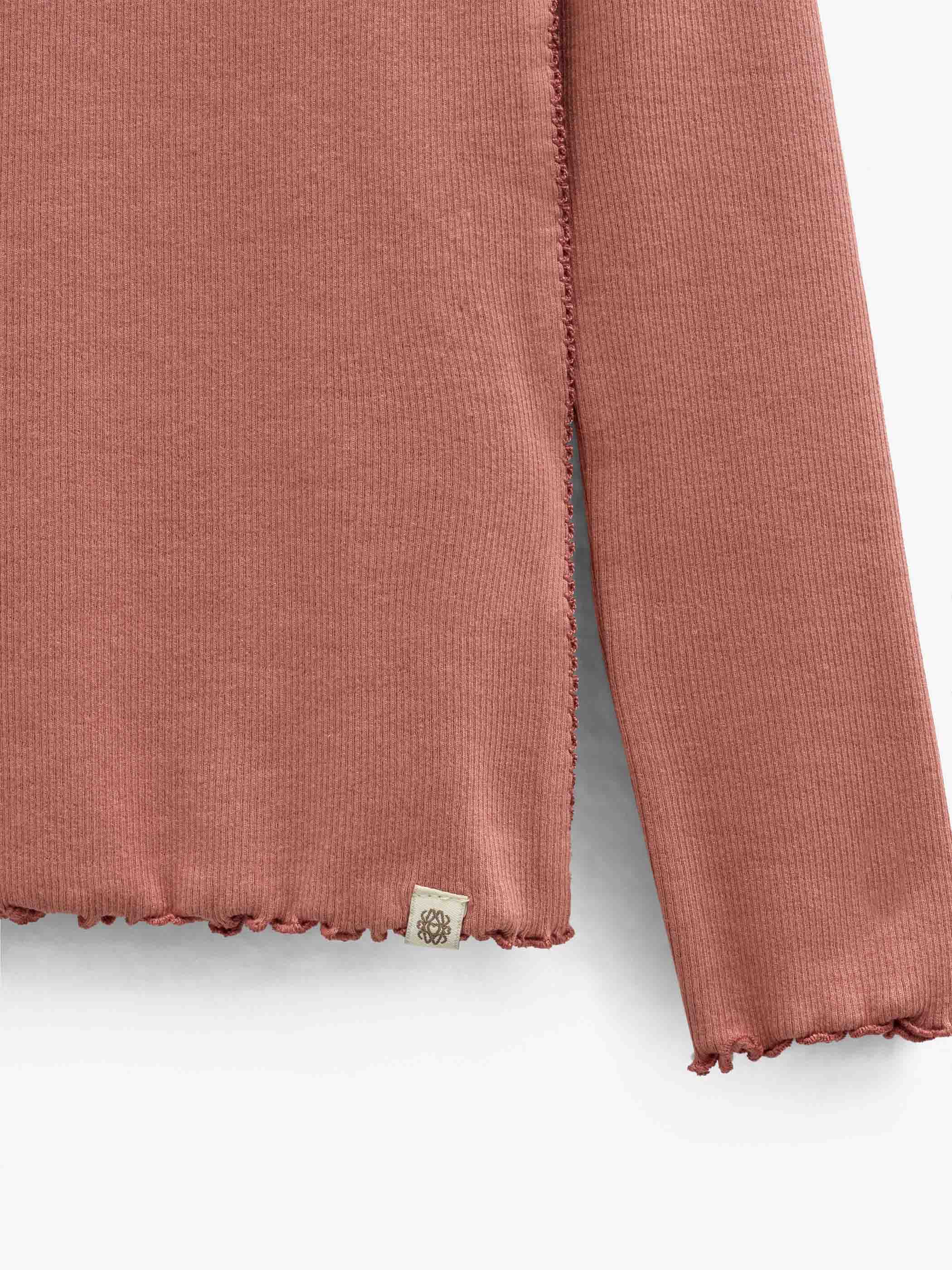 Ribbed Modal-Blend Long-Sleeve T-Shirt - Kids - Dusty Rose | 101559 Lottie