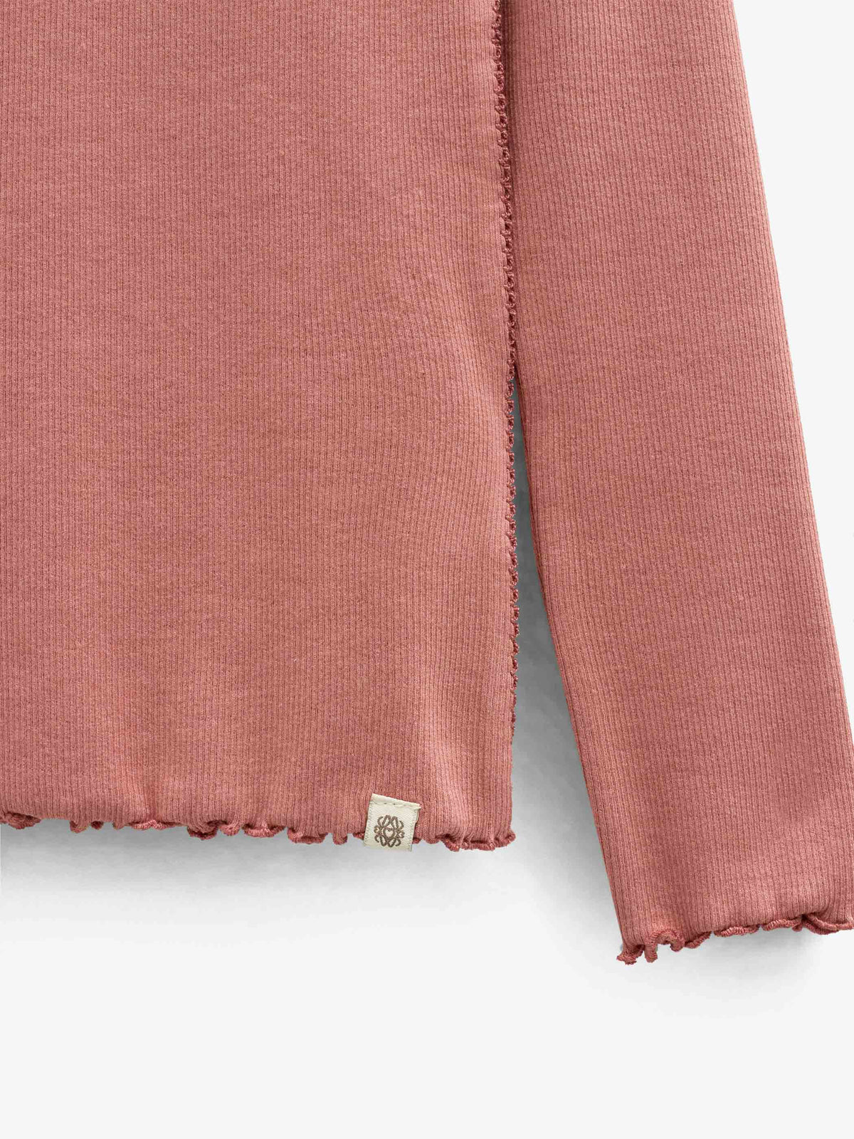 Geripptes Langarmshirt aus Modal-Mix Tween - Dusty Rose | 101560 Lottie